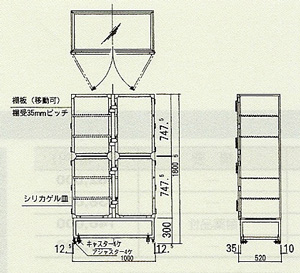 片面開閉<防湿庫>デシケーター【防湿庫、乾燥庫をお探しなら】
